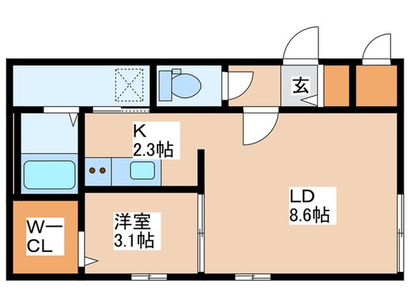 Livease kitamaruyamaの物件間取画像